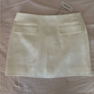 Aritzia Off-White Mini Skirt